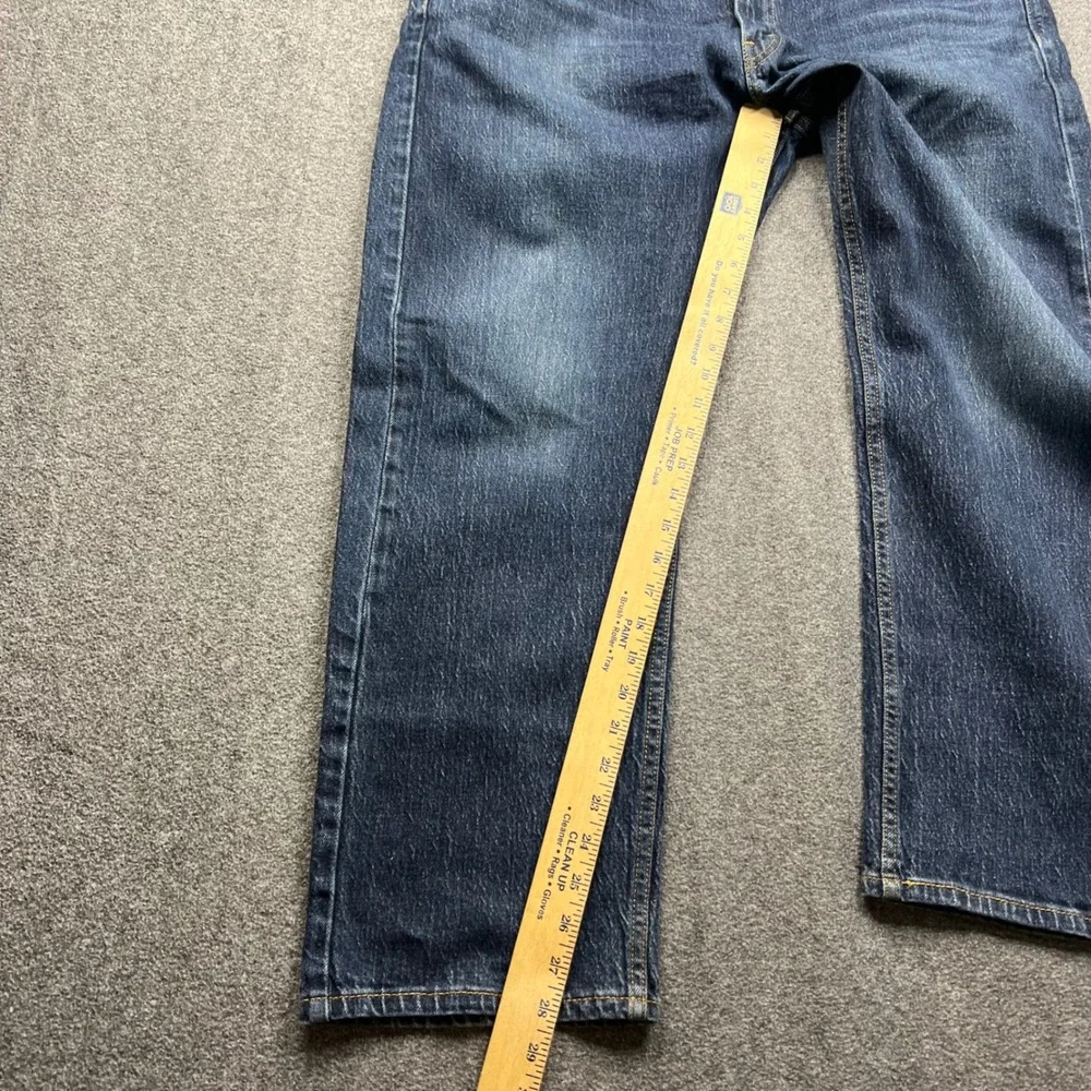 Levi's 505 Jeans Men 38x29 Blue Fits 38x28 Regular Straight Leg Dark Wash Denim